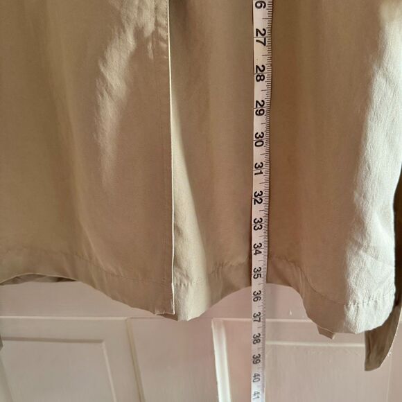 Vtg Eddie Bauer tan belted double breasted trench coat womens M heritage classic - Picture 4 of 8